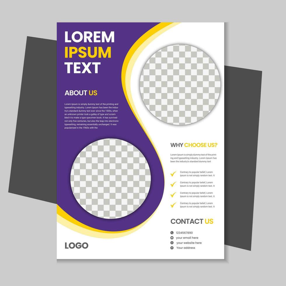 Single page business flyer a4 template with mockup 30755213 Vector Art Single page business flyer a4 template with mockup 30755213 Vector Art