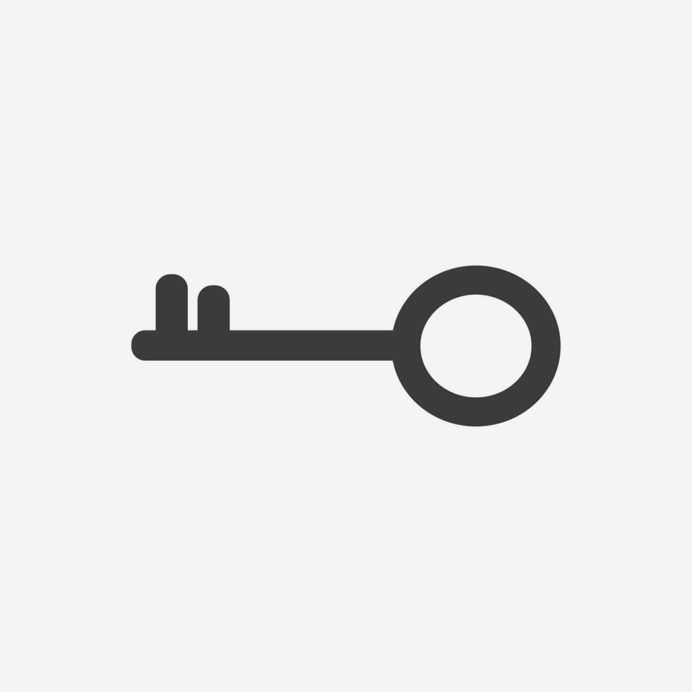 Key icon vector. lock and unlock door, close, open symbol sign vector