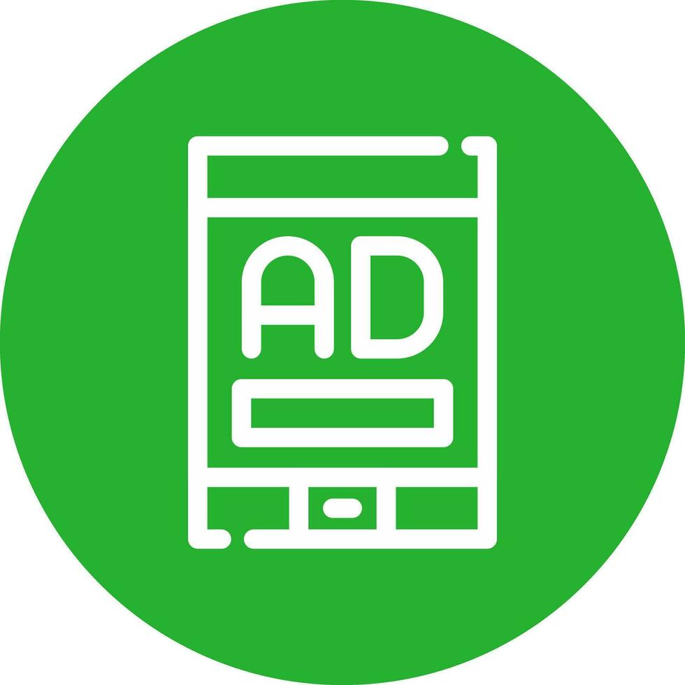 Mobile Advertising Creative Icon Design vector