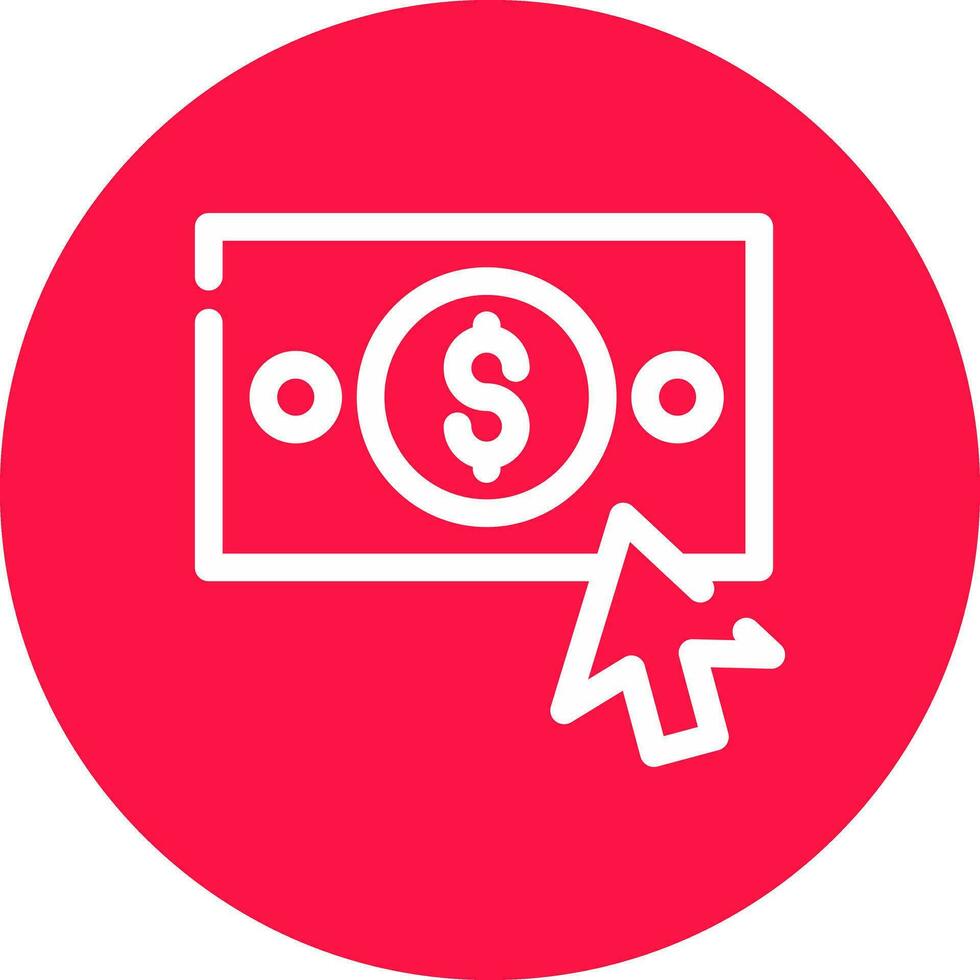 diseño de icono creativo de pago por clic vector