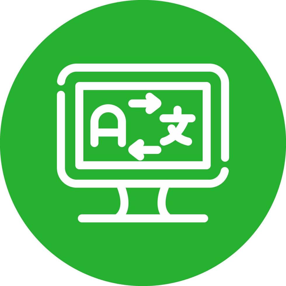 Online Language Teacher Creative Icon Design vector