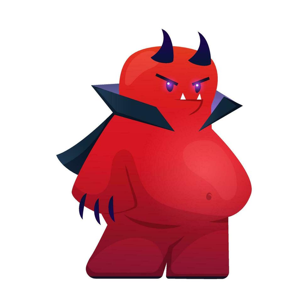 Cute devil character. Cartoon style. Vector Illustration isolated on white background.