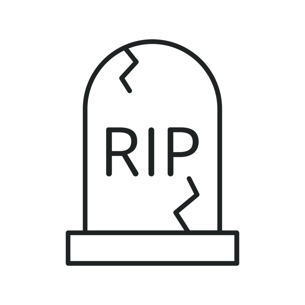 RIP Halloween icon, Line icon, Halloween clip art png