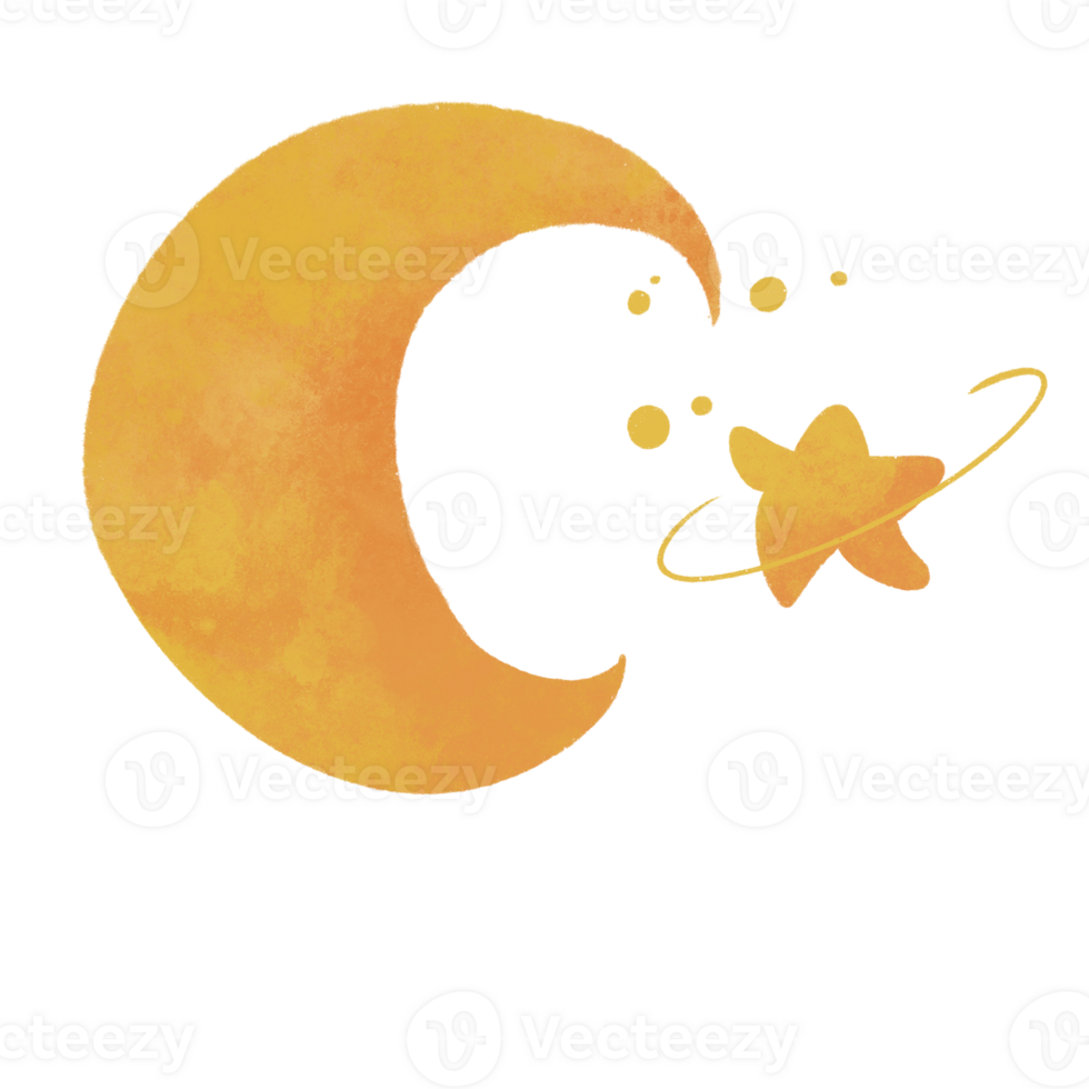 moon and star png