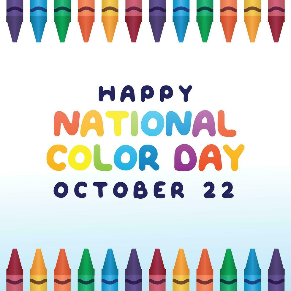 National Color Day design template good for celebration usage. color pencil illustration. flat design. vector eps 10.