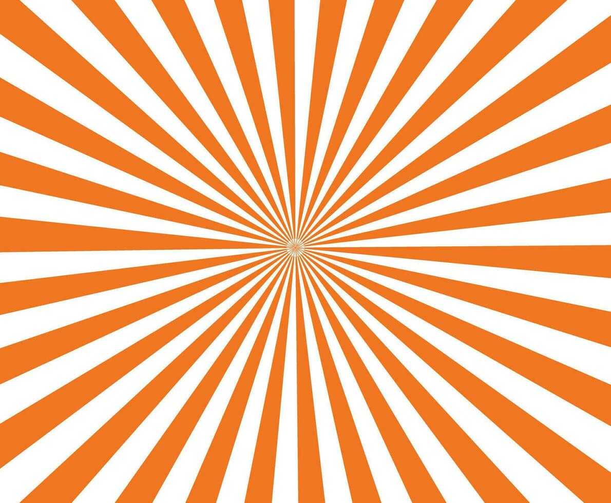 Sunburst background. Yellow and white sunbeam. Wallpaper with orange sun burst. Abstract sun pattern. flat style. vector