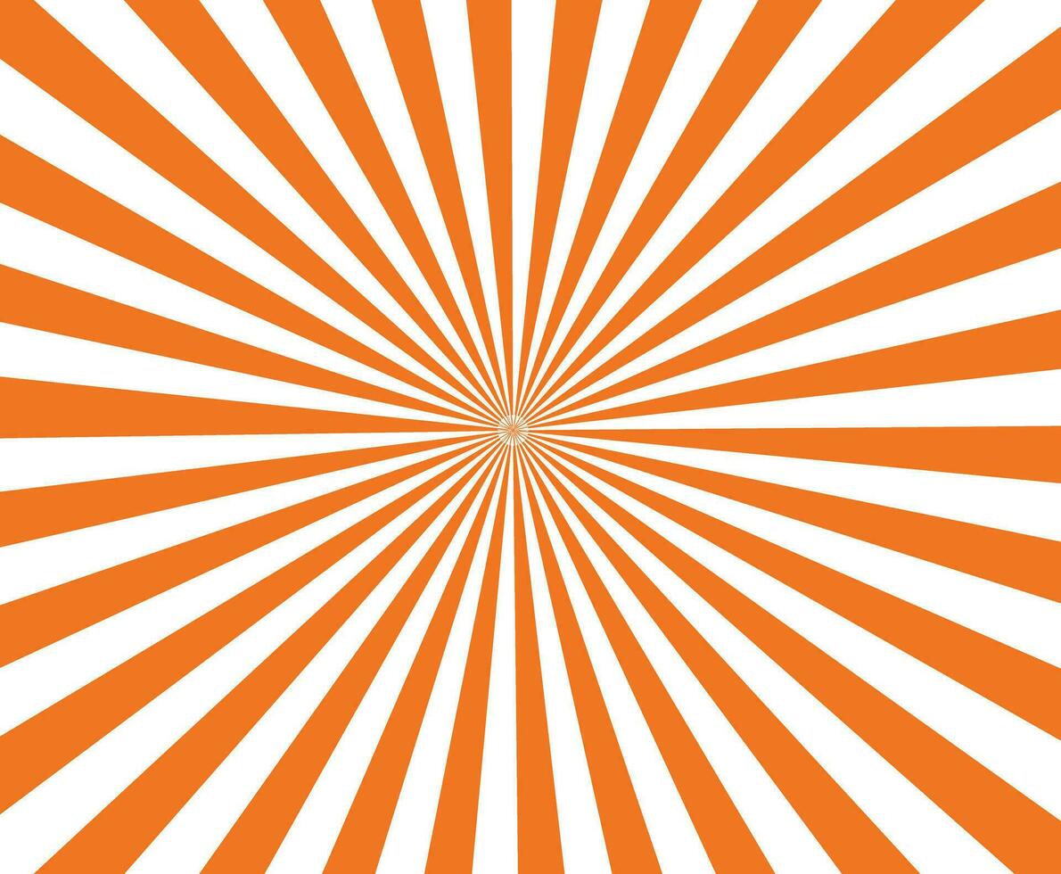 Sunburst background. Yellow and white sunbeam. Wallpaper with orange sun burst. Abstract sun pattern. flat style. vector