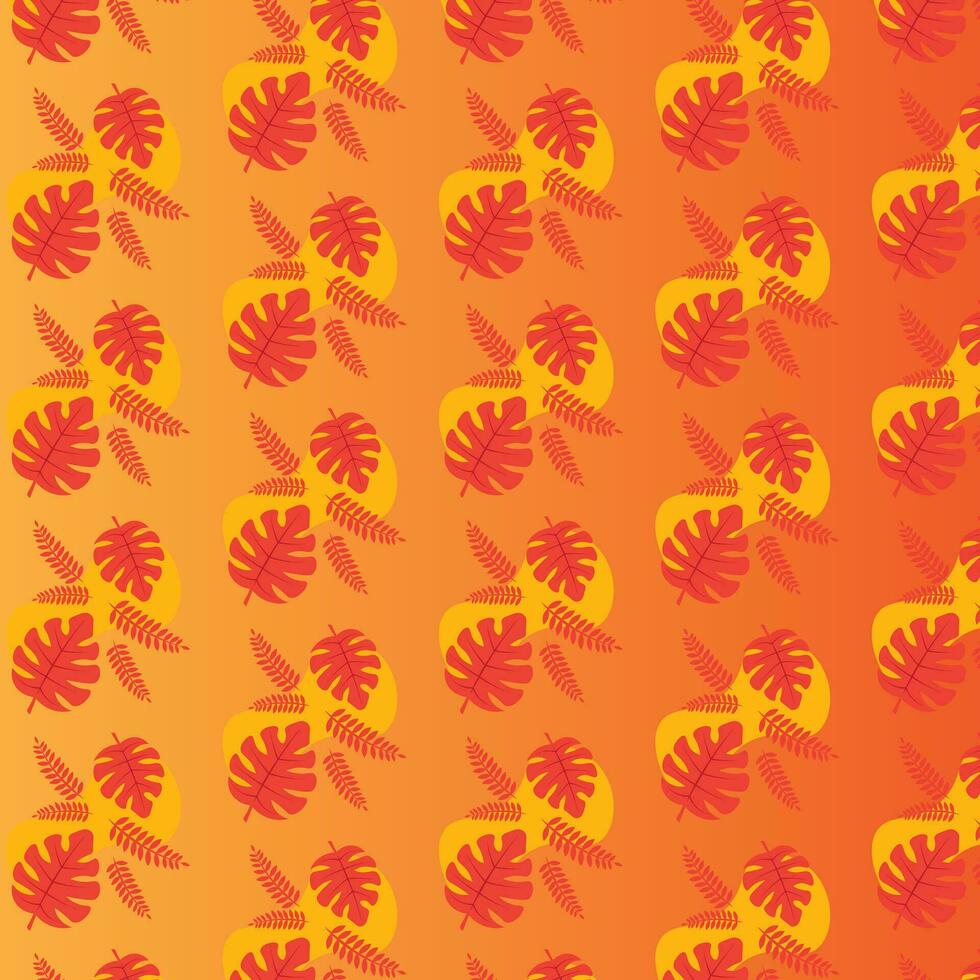 The background design with leaf patterns is suitable for the autumn theme. vector