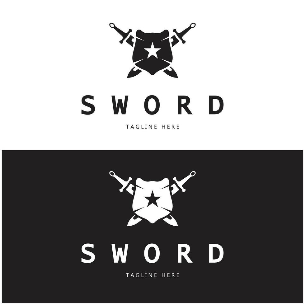 Sword with wings and king vector image