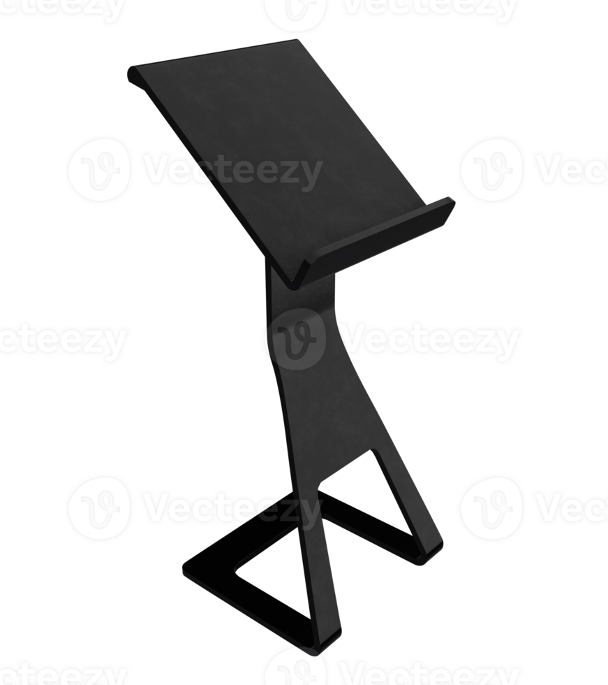 Empty shop menu rack , physical layout template for design, 3D illustration png