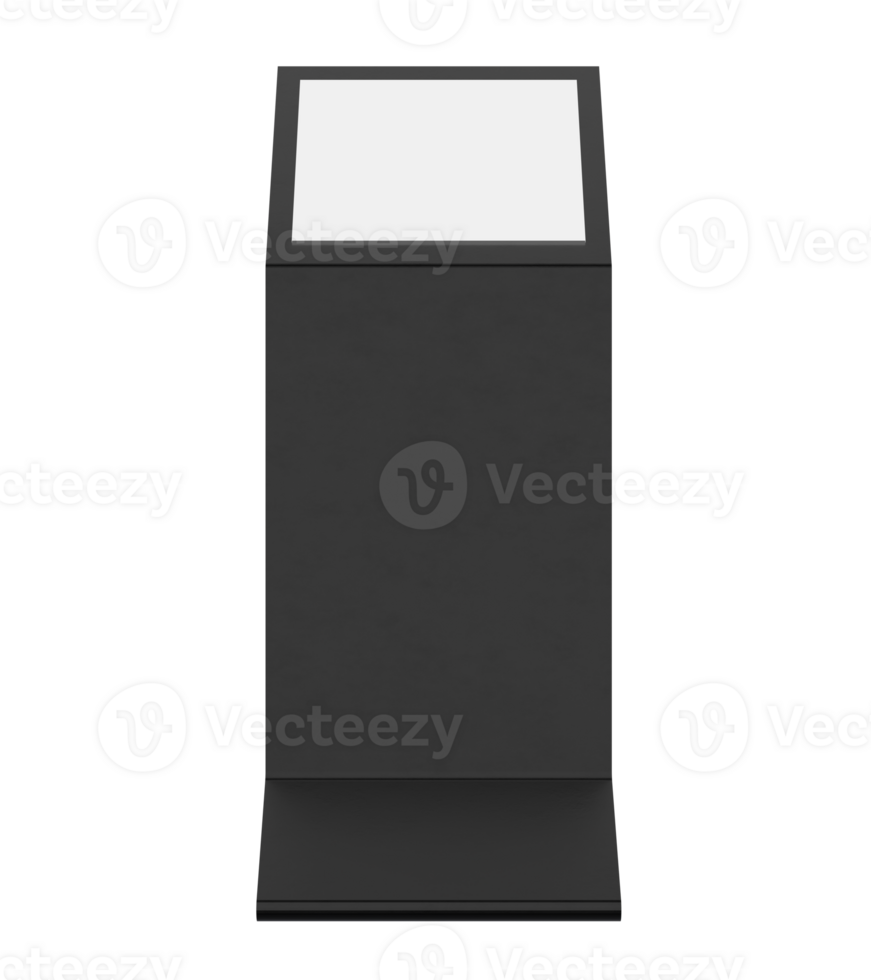 Empty shop menu rack , physical layout template for design, 3D illustration png