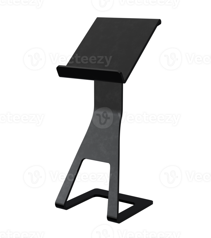 Empty shop menu rack , physical layout template for design, 3D illustration png