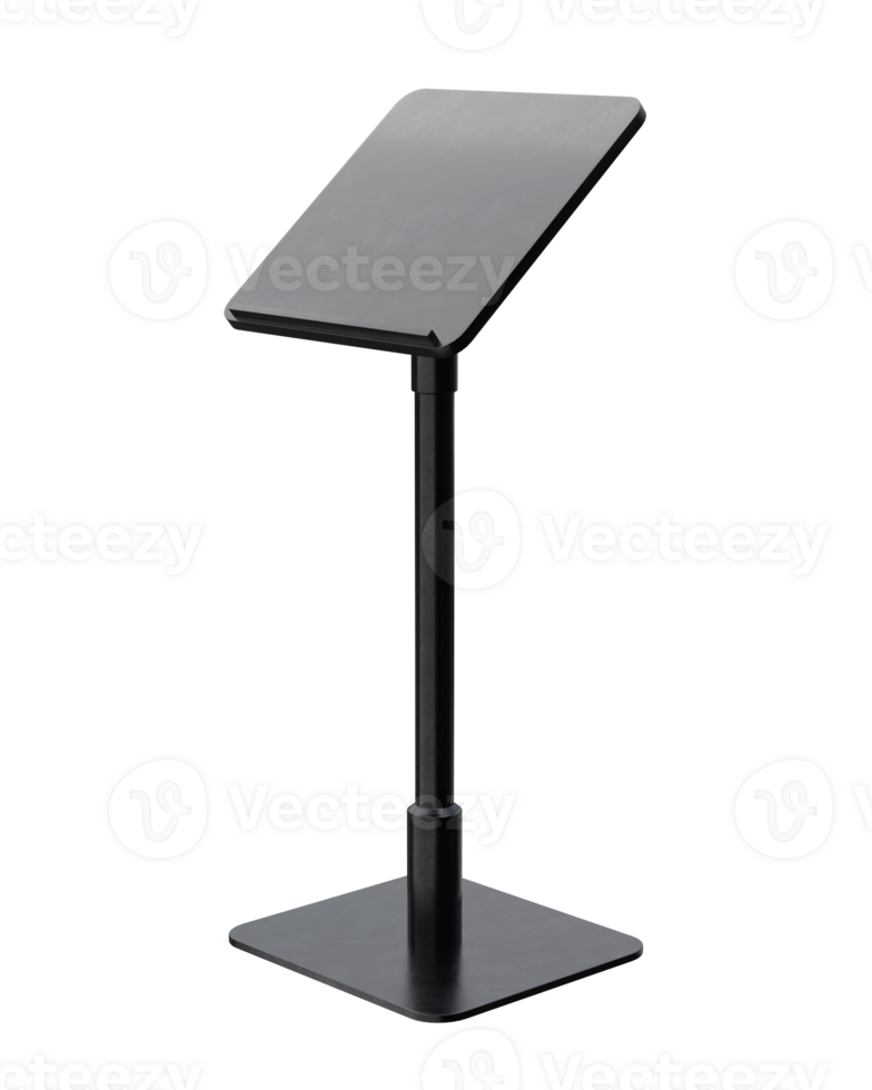 Empty shop menu rack , physical layout template for design, 3D illustration png