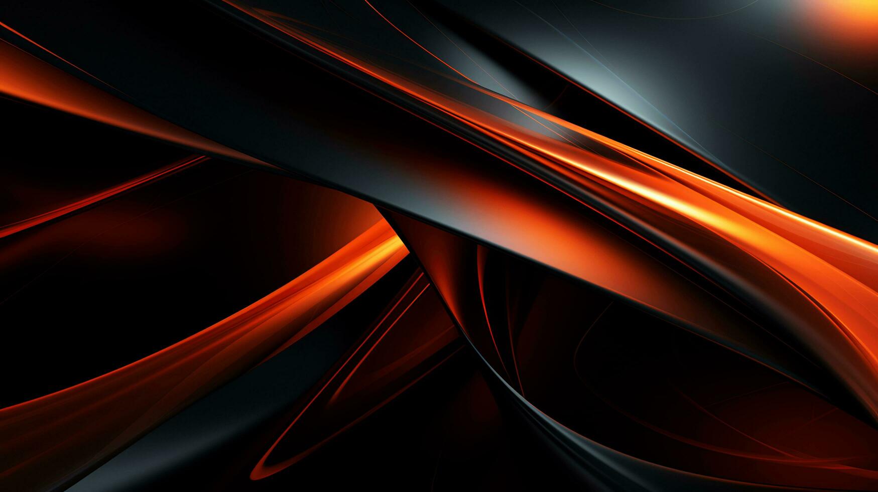 Black orange red 3d abstract wallpaper AI Generative photo