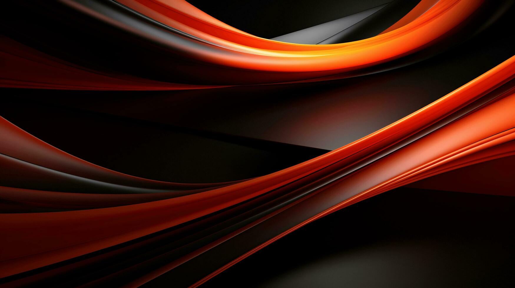 Black orange red 3d abstract wallpaper AI Generative photo