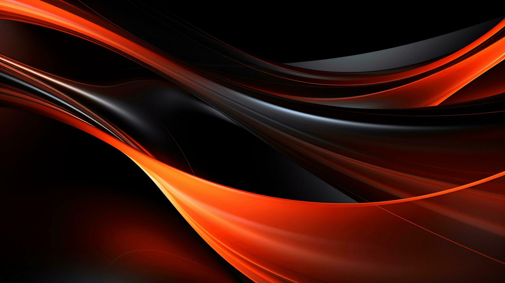 Black orange red 3d abstract wallpaper AI Generative photo