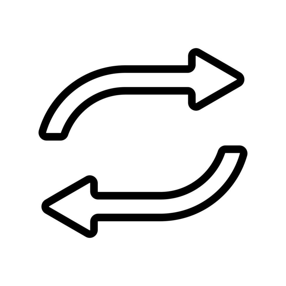 flechas izquierda y Derecha línea icono aislado en blanco antecedentes vector