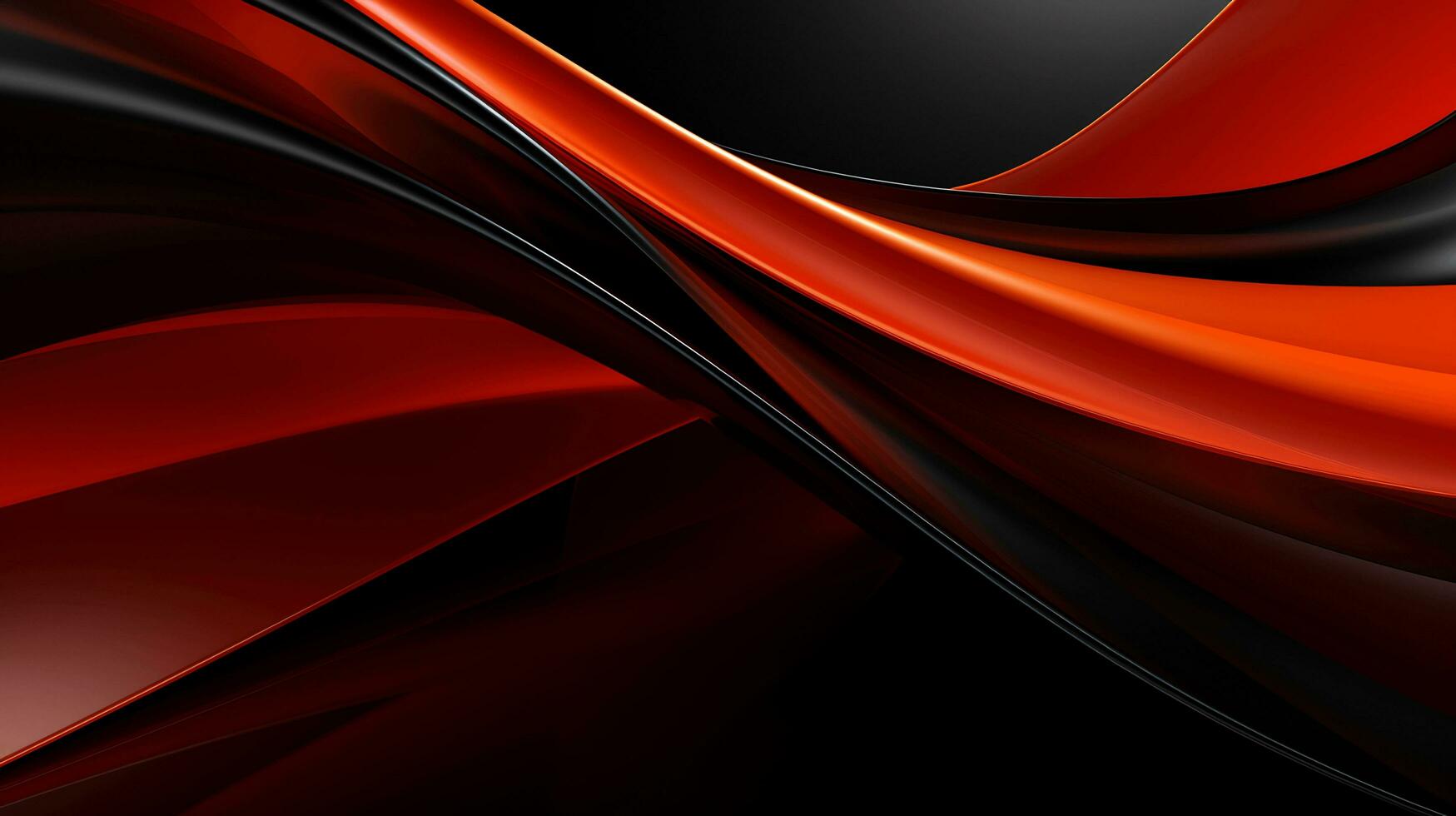 Black orange red 3d abstract wallpaper AI Generative photo