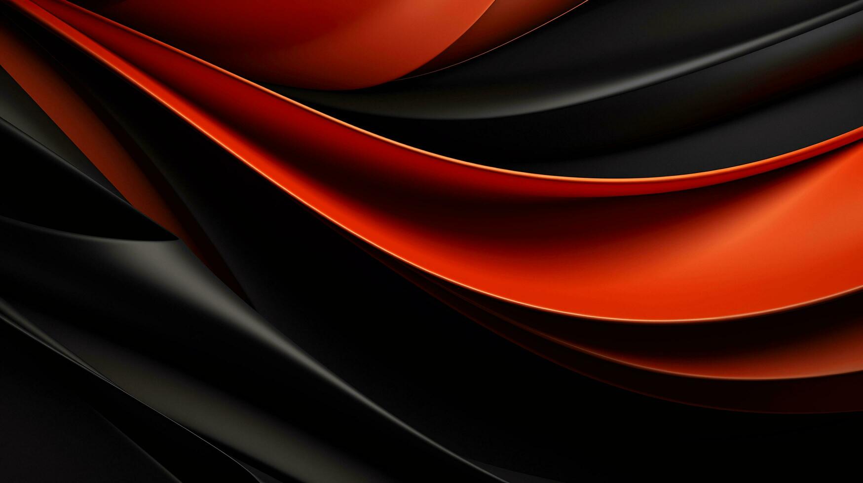 Black orange red 3d abstract wallpaper AI Generative photo