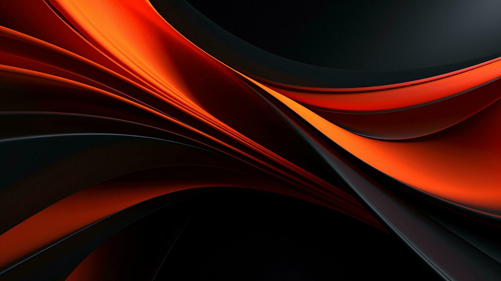 Black orange red 3d abstract wallpaper AI Generative photo