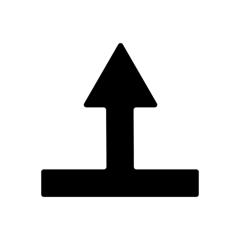 Three way arrow, junction direction sign simple vector for app advertising web banner button ui ux interface element isolated on white background