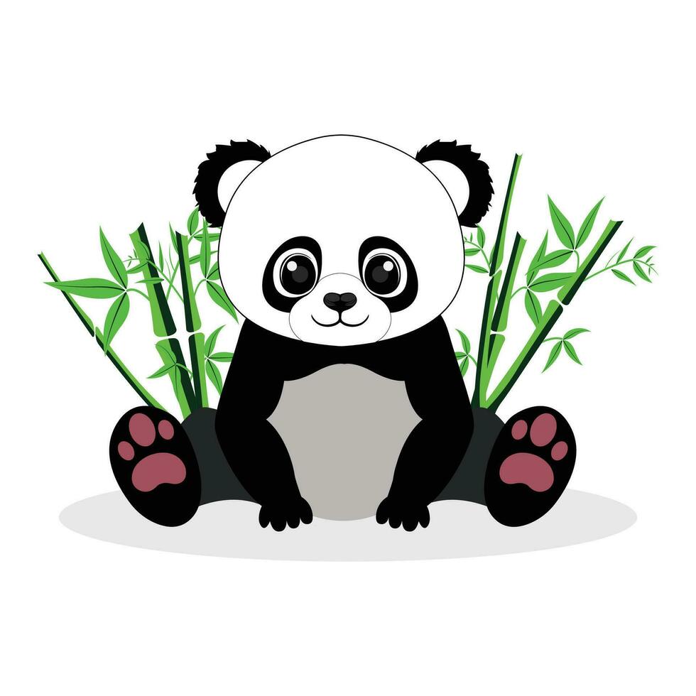 Cute Panda Clipart Vector