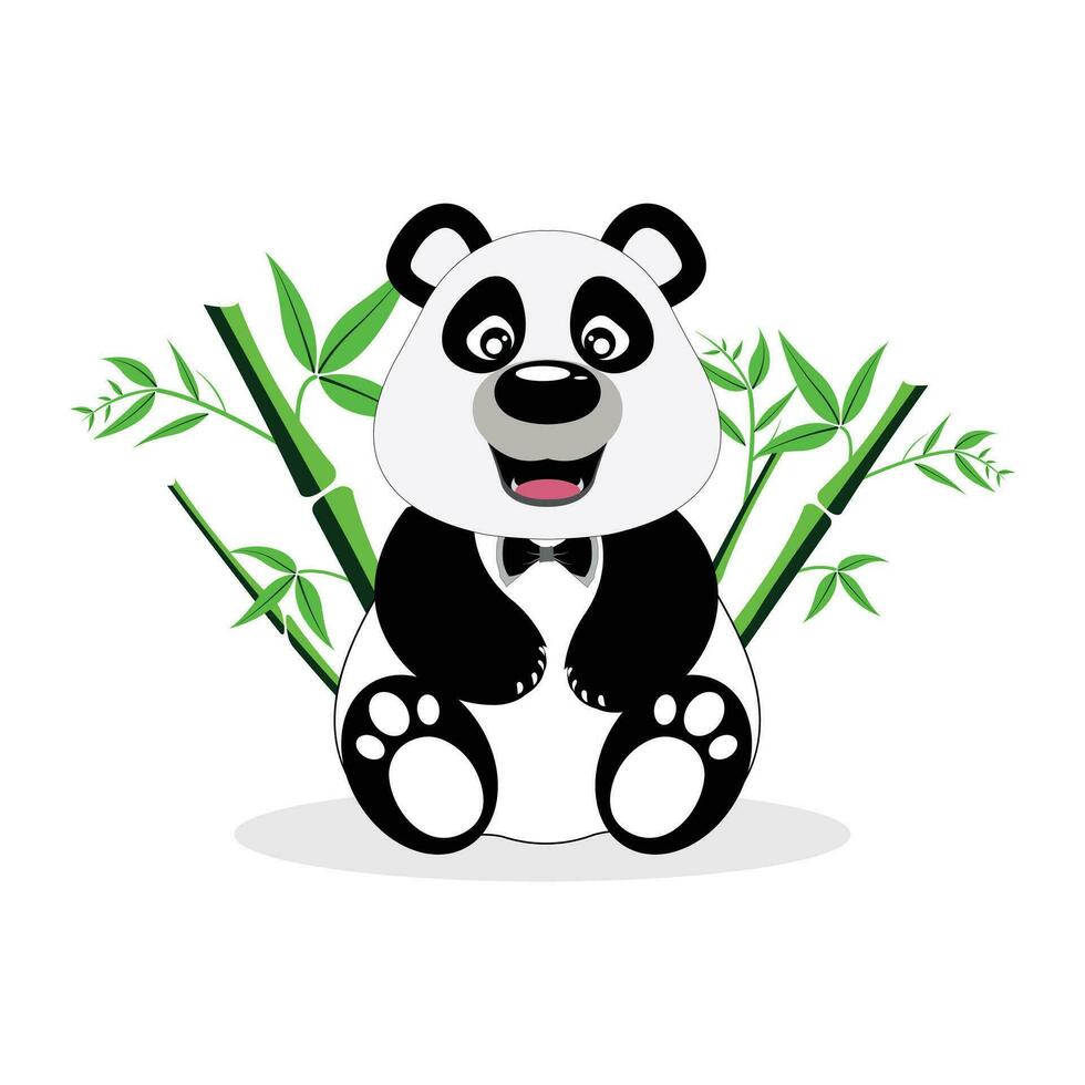 linda panda clipart vector