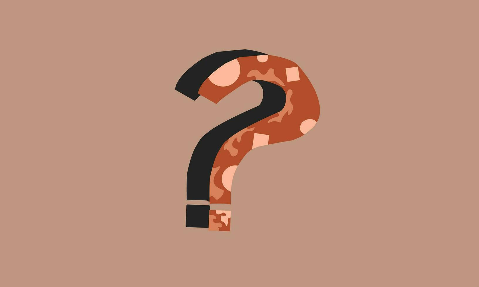 abstract design illustration of question mark. vector