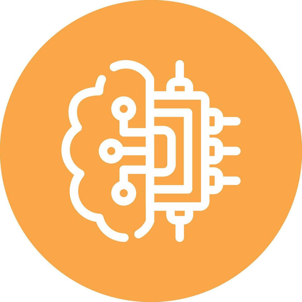 Brain Circuit Creative Icon Design vector
