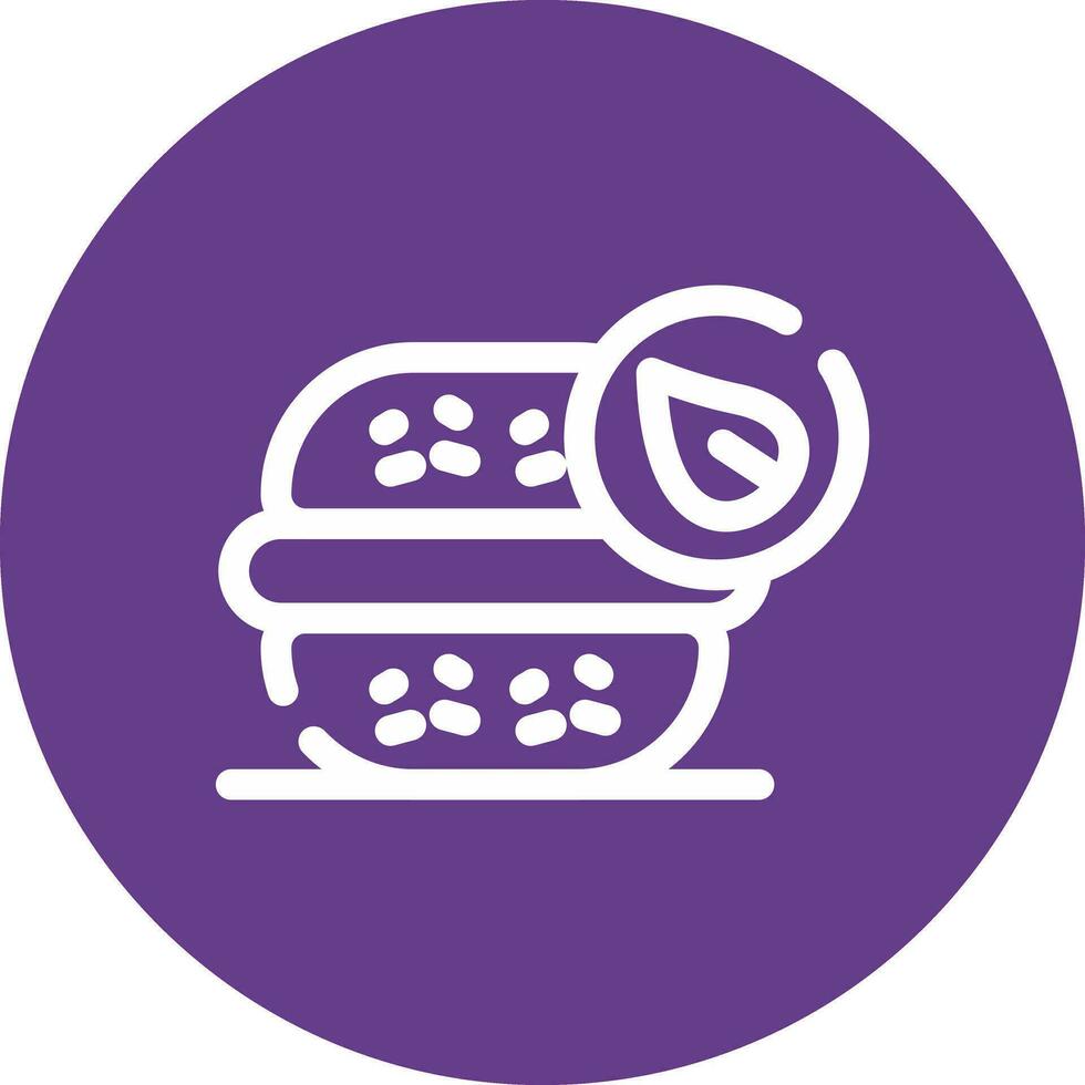 Vegan Burger Creative Icon Design vector