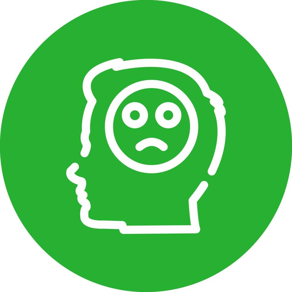 Emotions Sad Creative Icon Design vector