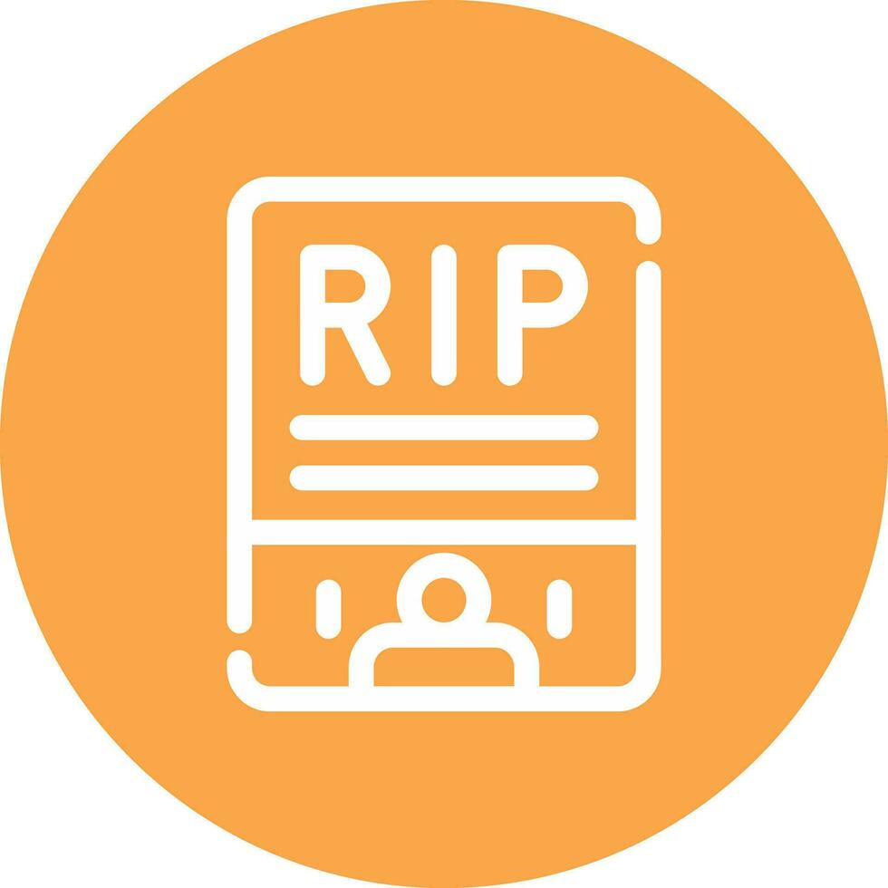 Obituary Creative Icon Design vector