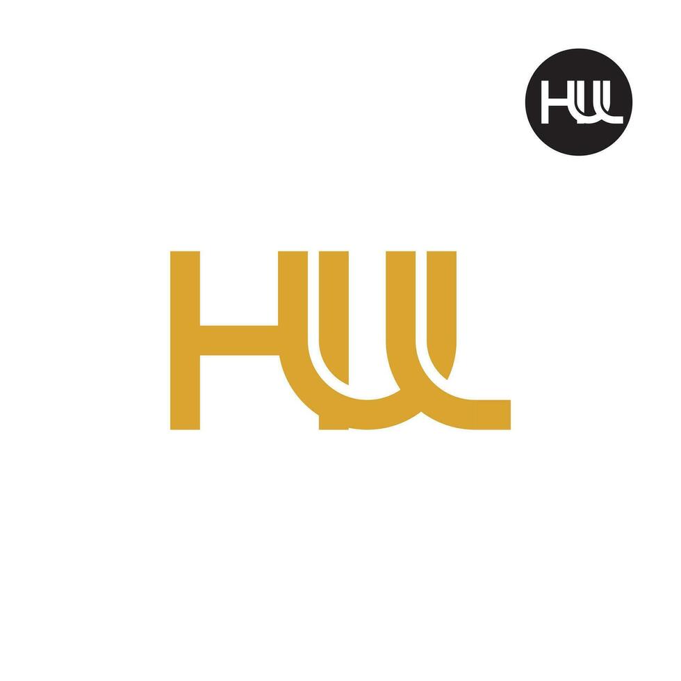 Letter HUL Monogram Logo Design vector