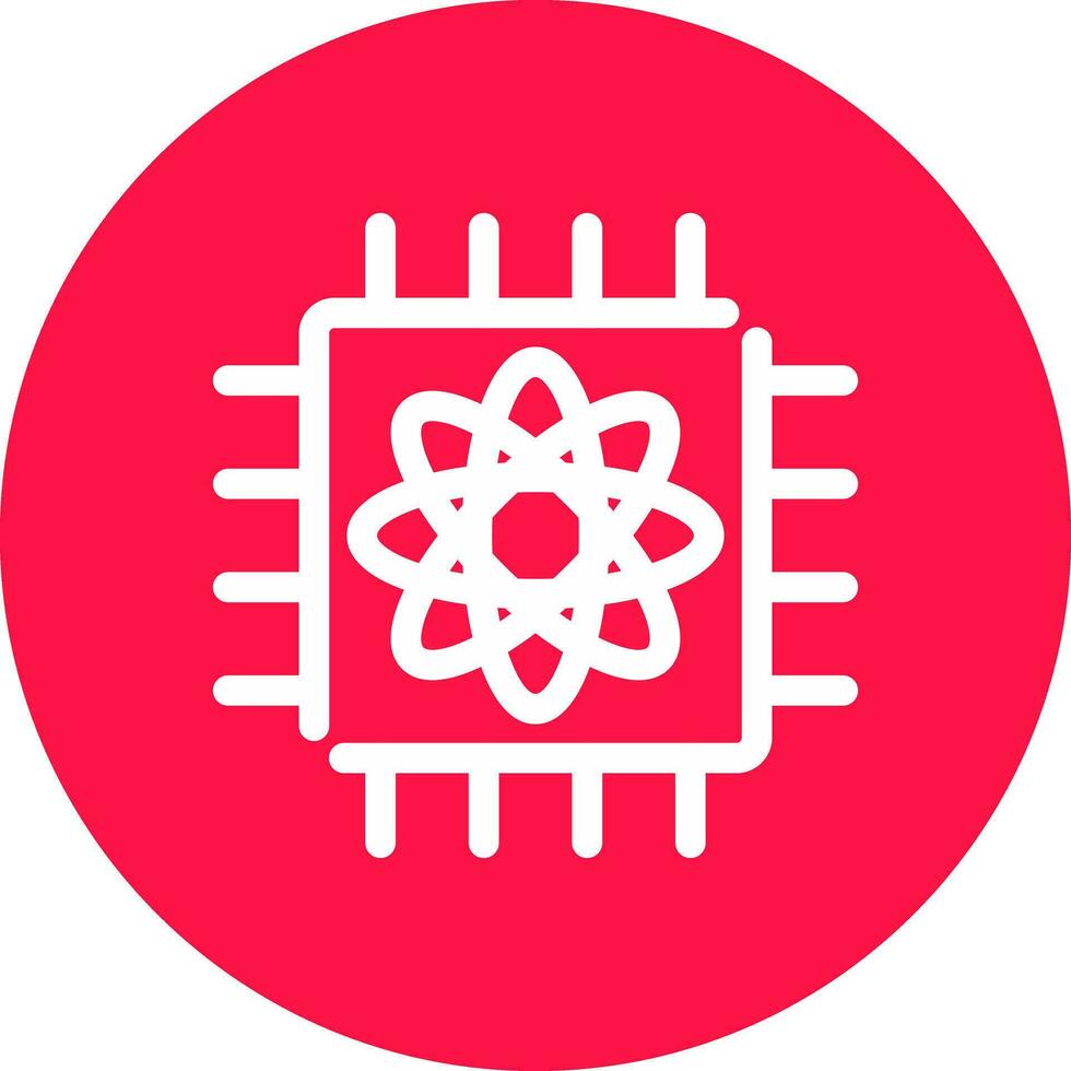 Quantum Computer Creative Icon Design vector