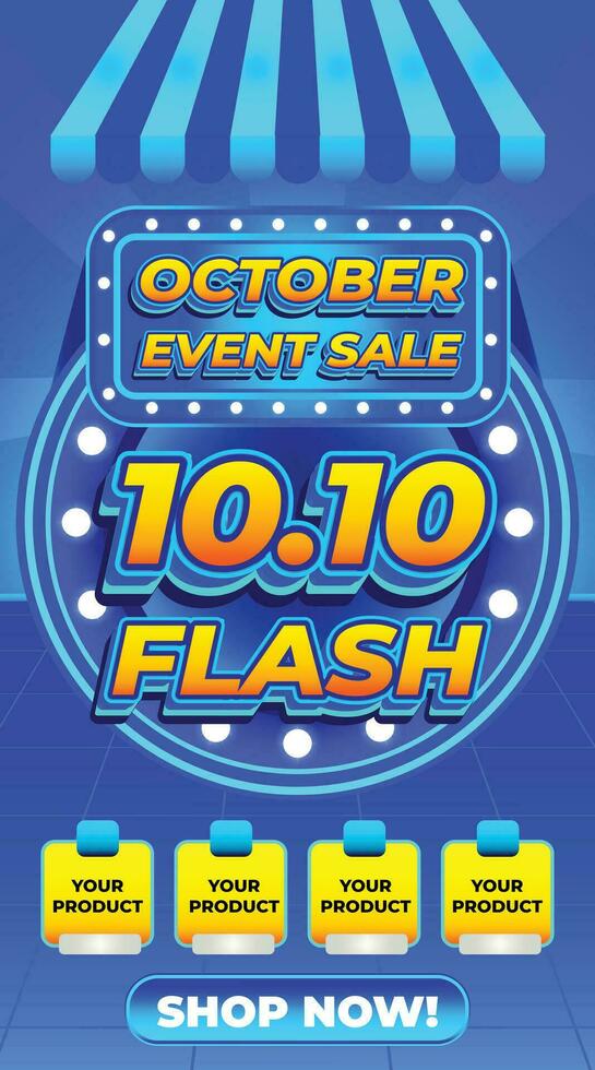 10 10 EVENT FLASH SALE OCTOBER DISCOUNT VECTOR CASHBACK PROMO GIVEAWAY TEMPLATE BACKGROUND