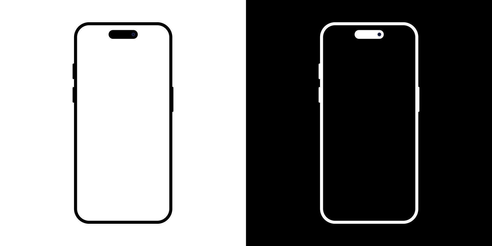 Modern smartphone icon vector for mockup. Mobile phone sign symbol