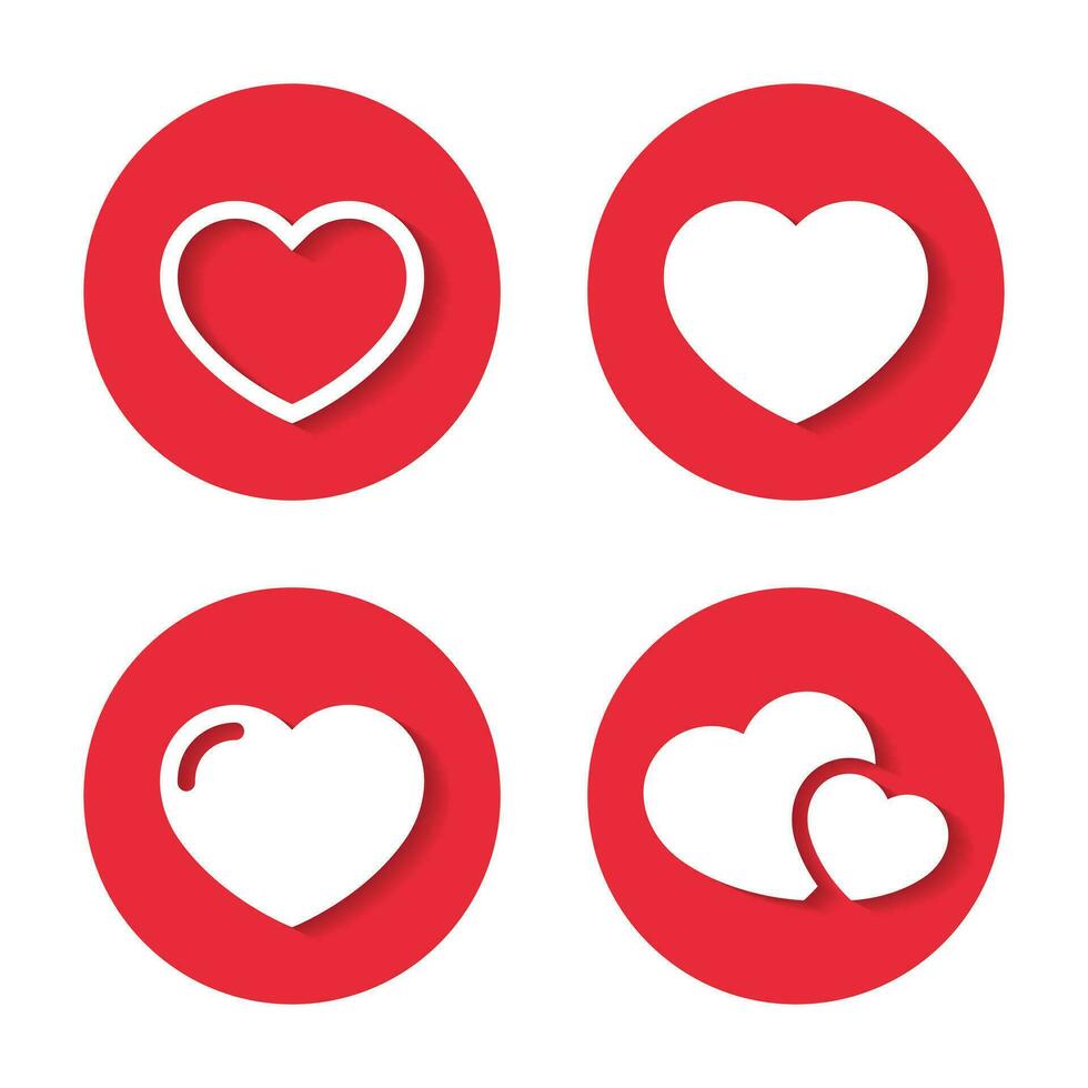 loveitლ(´ڡ`ლ)❣️ Love Symbol Red Heart Icon Vector Stock Vector (Royalty Free