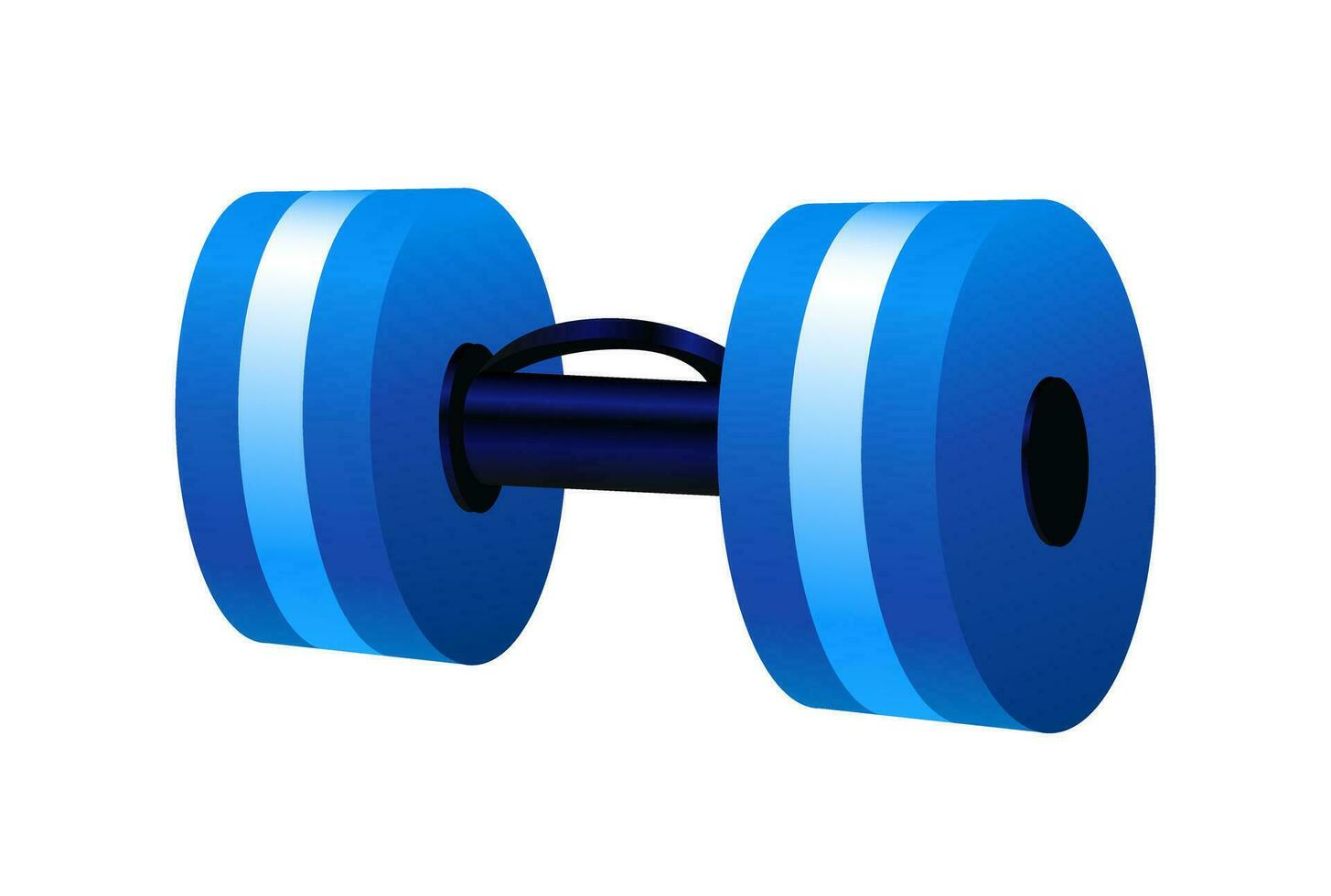acuático ejercicio dumbell para agua aeróbicos vector