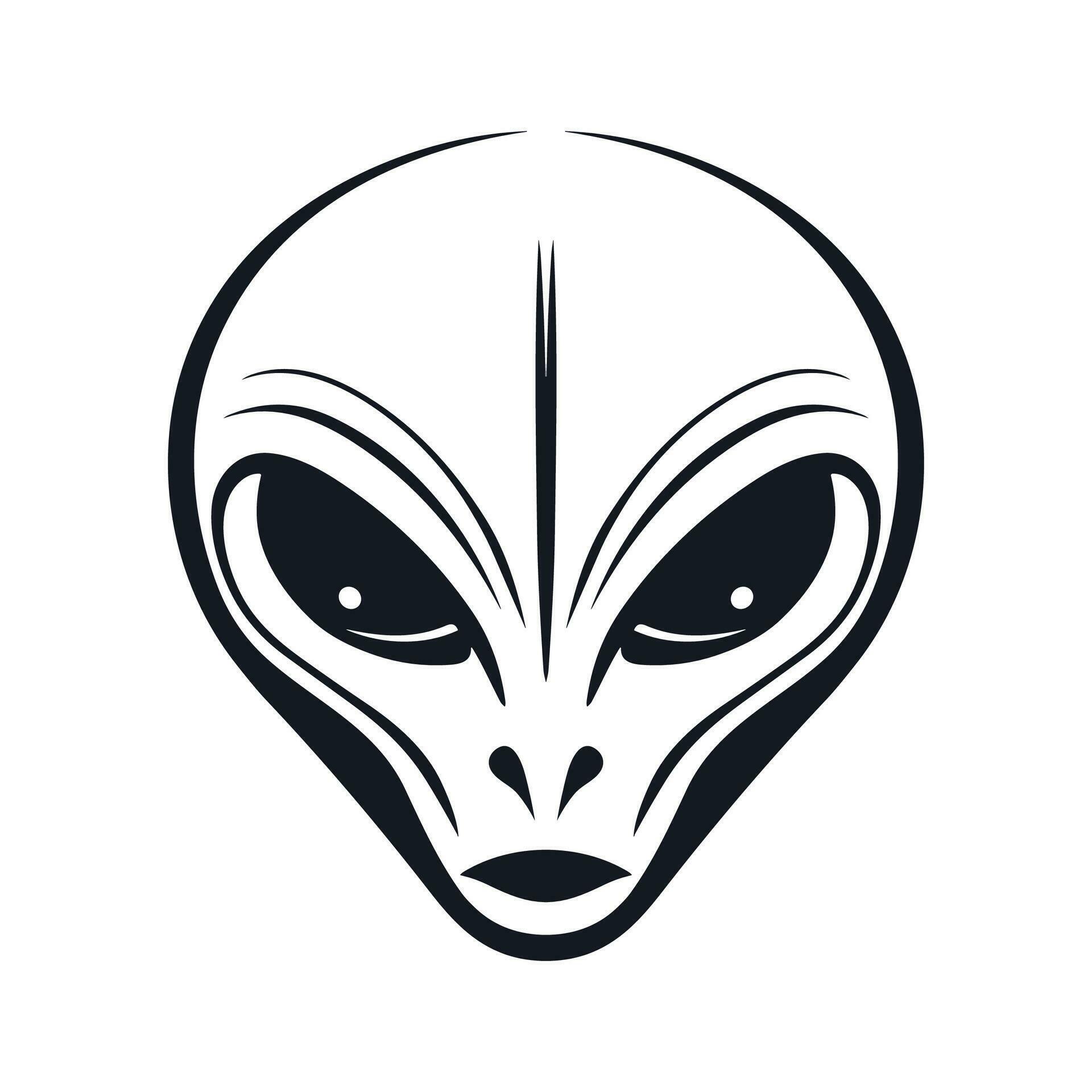 Alien Head Vector Icon, Grey alien silhouette 30758413 Vector Art at ...