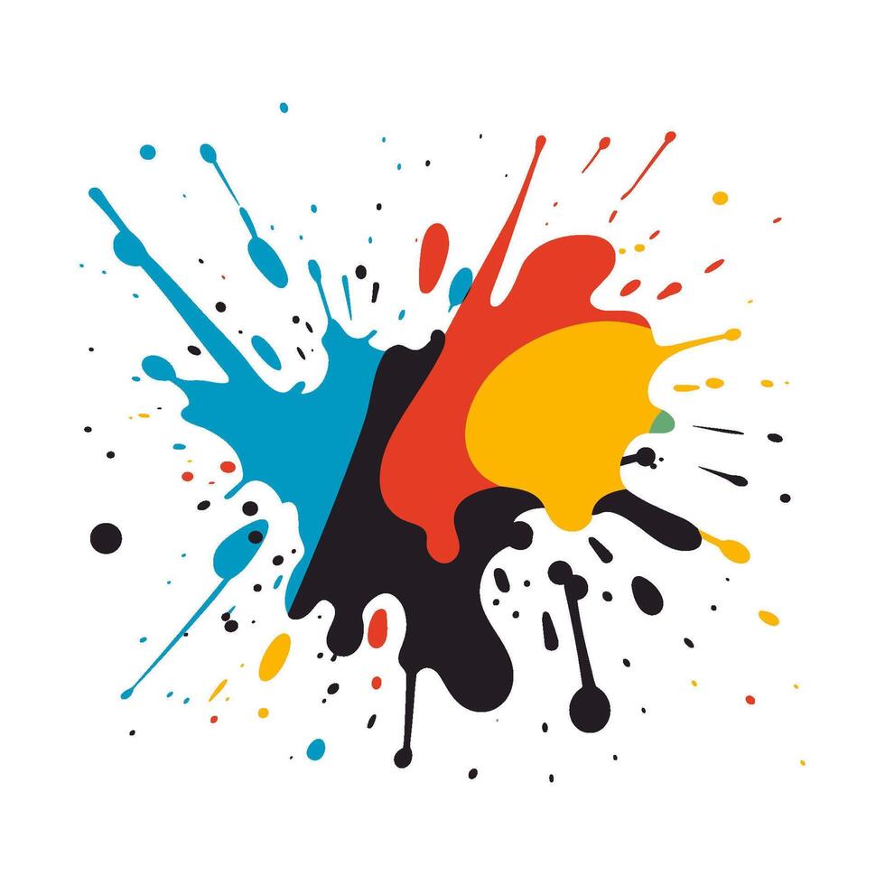 Colorful Paint ink Splatter Vector, Free paint drip drop splash element vector