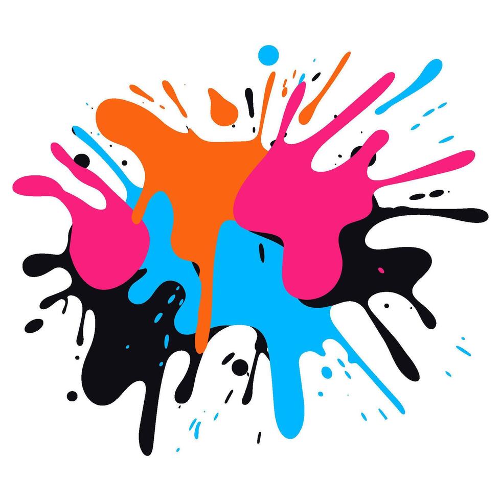 vistoso pintar tinta salpicar vector, gratis pintar goteo soltar chapoteo elemento vector