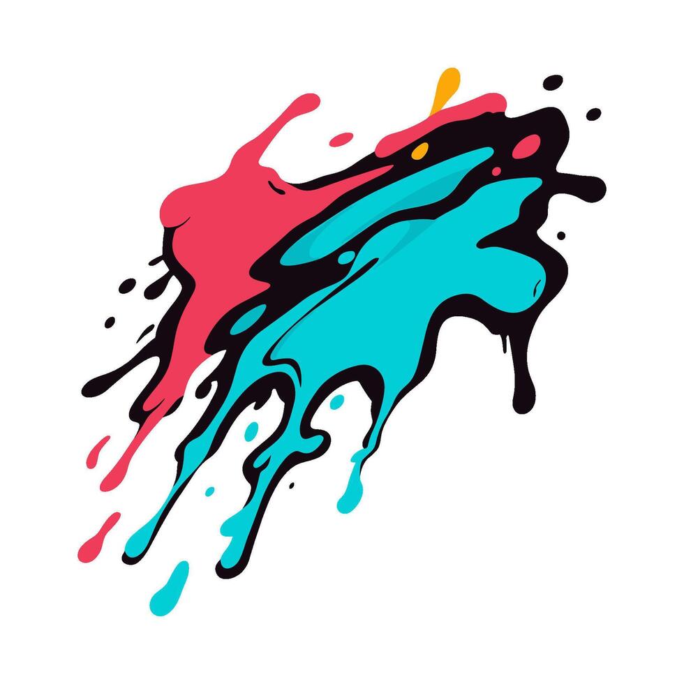 Colorful Paint ink Splatter Vector, Free paint drip drop splash element vector
