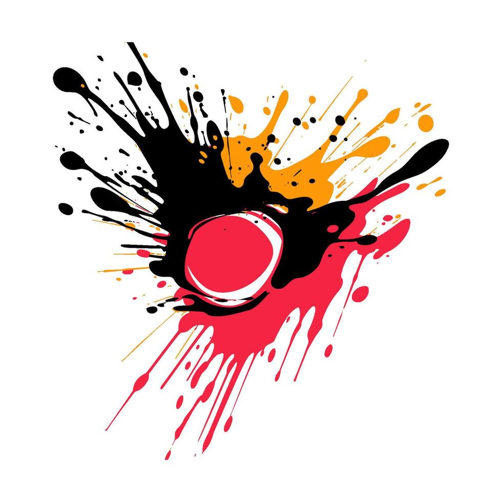 Colorful Paint ink Splatter Vector, Free paint drip drop splash element vector
