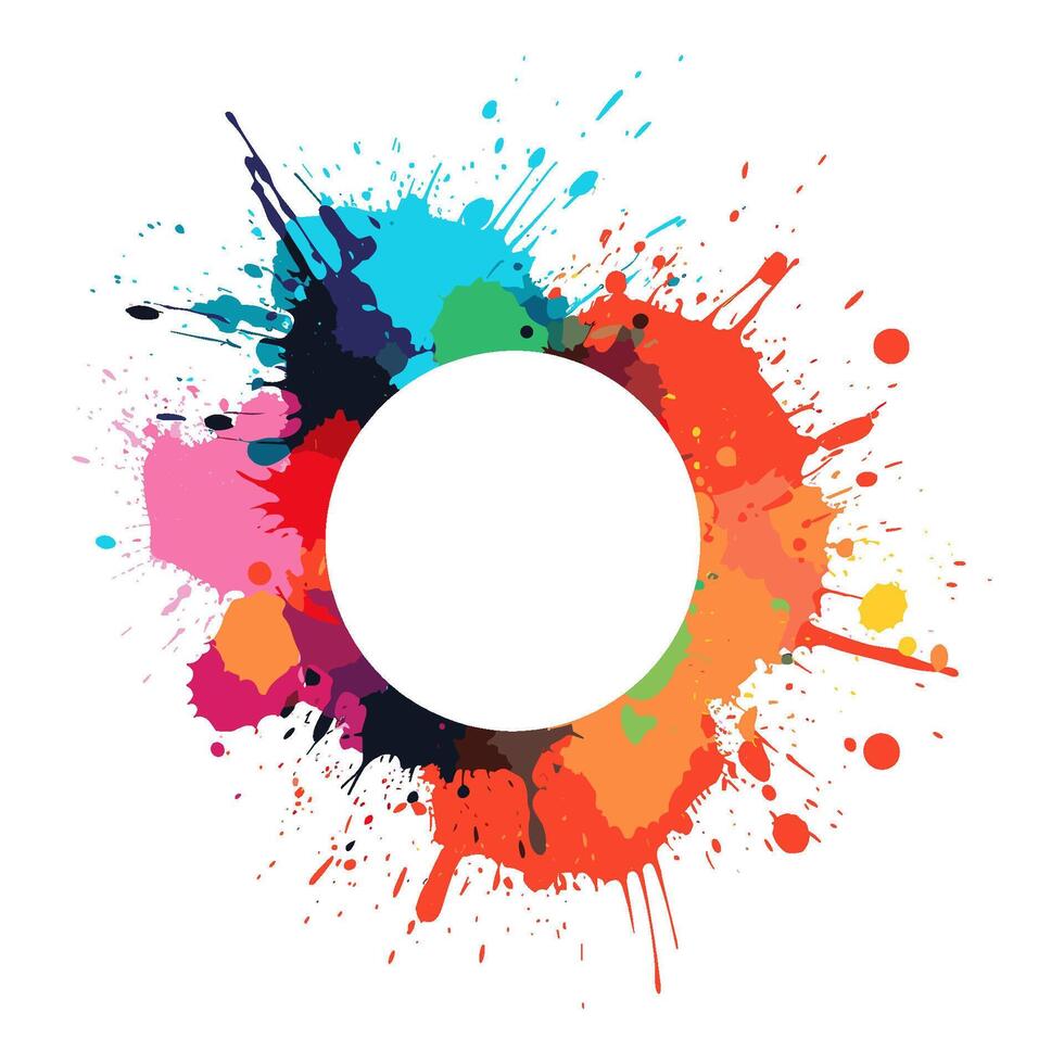 Colorful Paint ink Splatter Vector, Free paint drip drop splash element vector