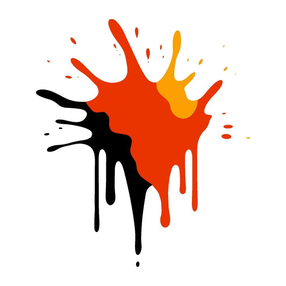 Colorful Paint ink Splatter Vector, Free paint drip drop splash element vector