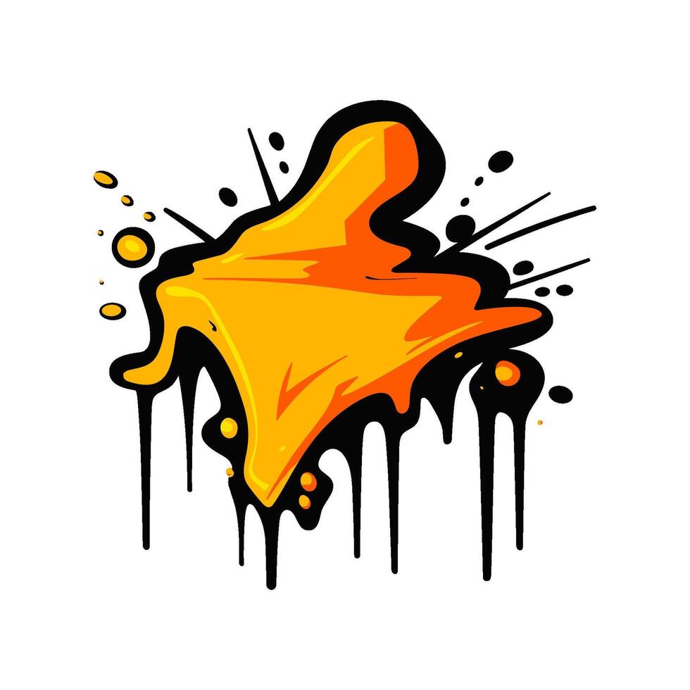 un amarillo pintar salpicar en un blanco antecedentes gratis vector