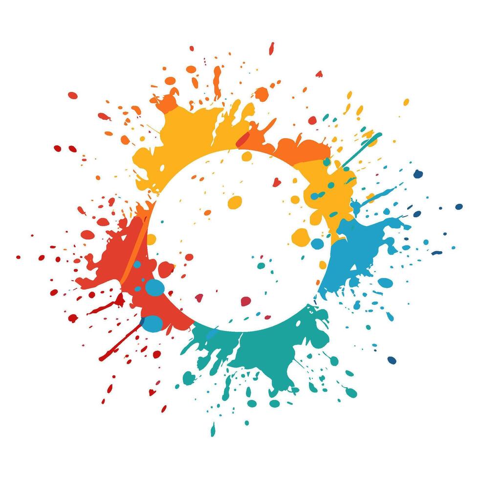 Colorful Paint ink Splatter Vector, Free paint drip drop splash element vector