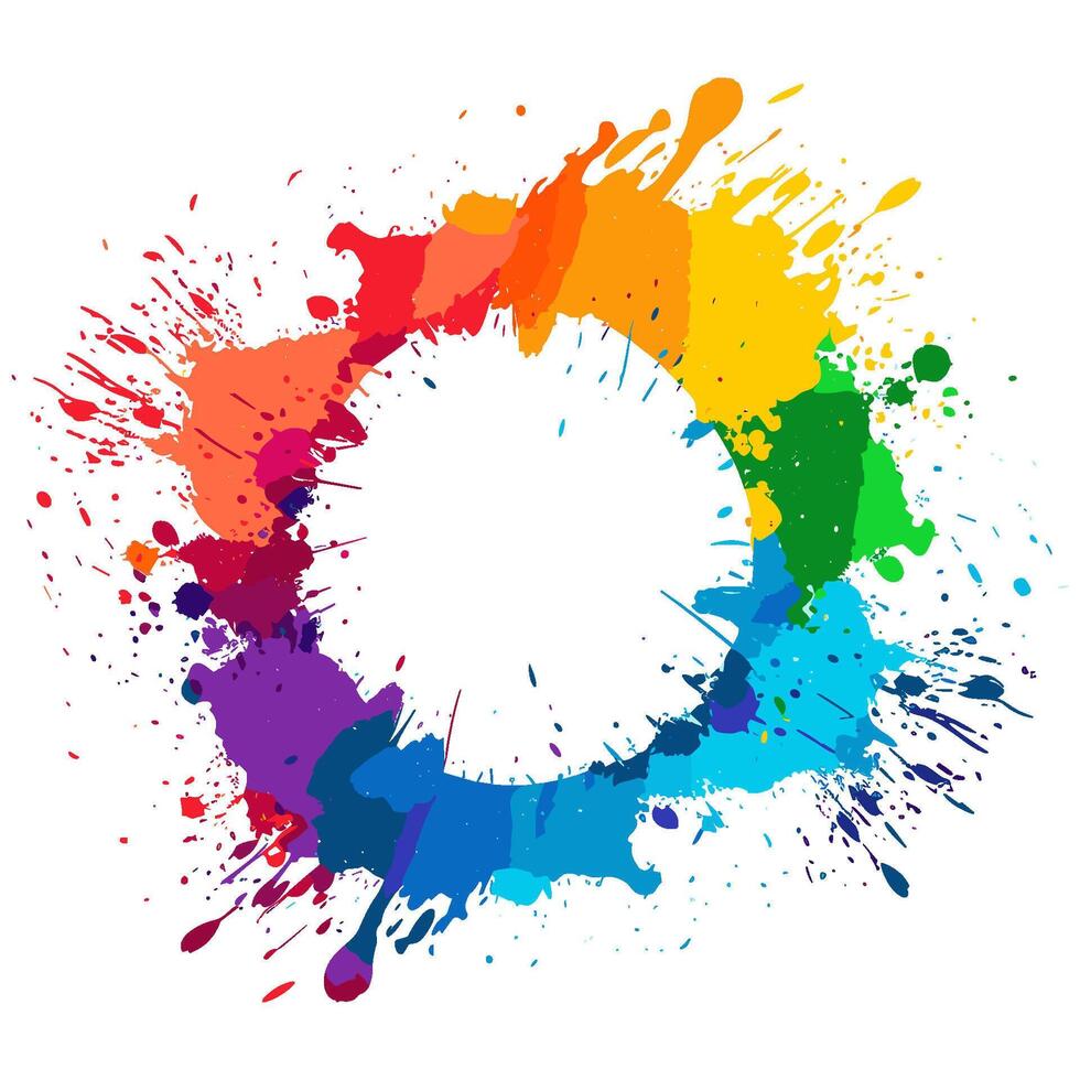 Colorful Paint ink Splatter Vector, Free paint drip drop splash element vector