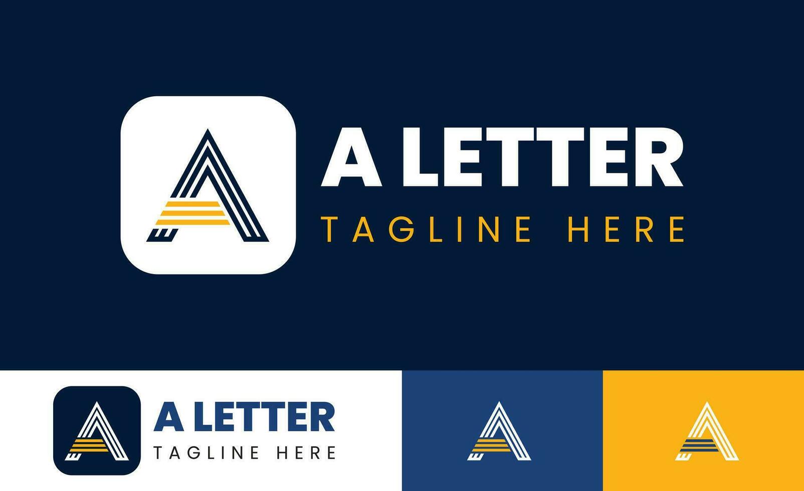 luxury letter a logo illustration design vector