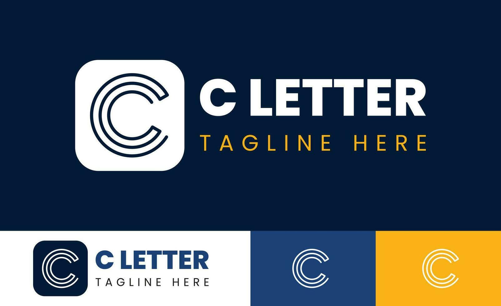 luxury letter c logo illustration design vector